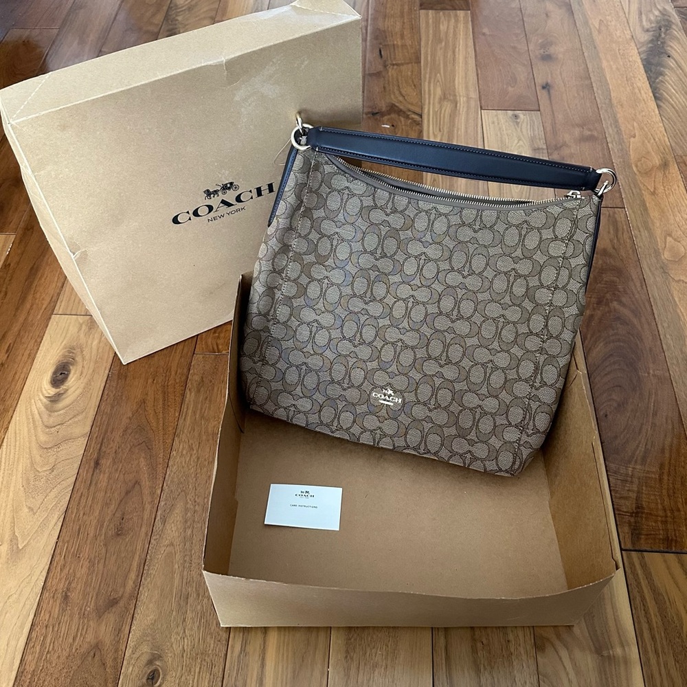Coach Celeste in Signature Canvas Jacquard Convertible Hobo Crossbody Bag